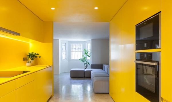 A Yellow Kitchen Brightens Up This North London Basement